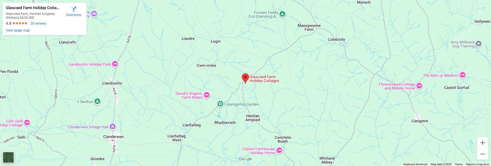 How to find Glascoed Farm Holiday Cottages